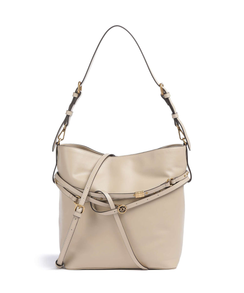 Pinko Belt Classic Bucket bag beige/grigio fumo/antique gold