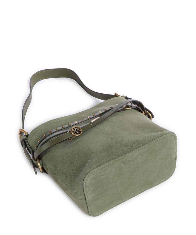 Pinko Belt Mini Bucket bag oliva capulet/antique gold