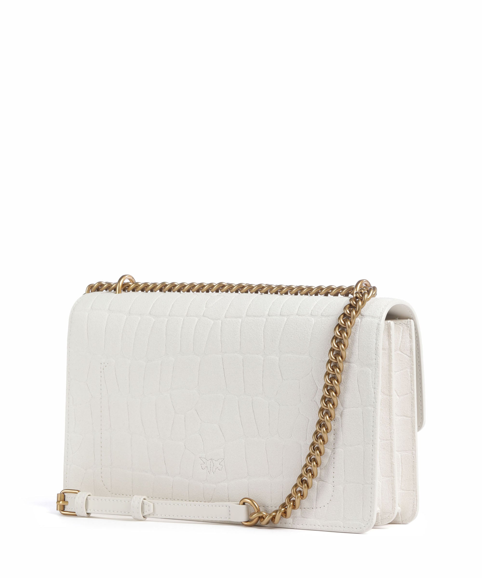 Pinko Love One Classic Shoulder bag bianco nembo/antique gold