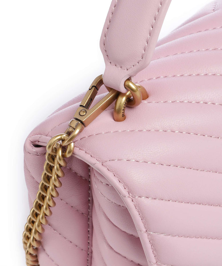 Pinko Love Lady Puff Mini Handbag rosa chiaro/antique gold