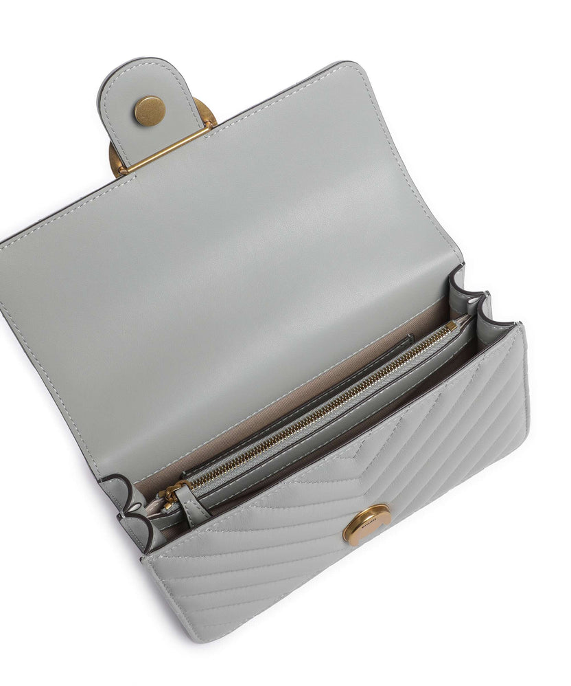 Pinko Love One Mini Shoulder bag grigio perla/antique gold