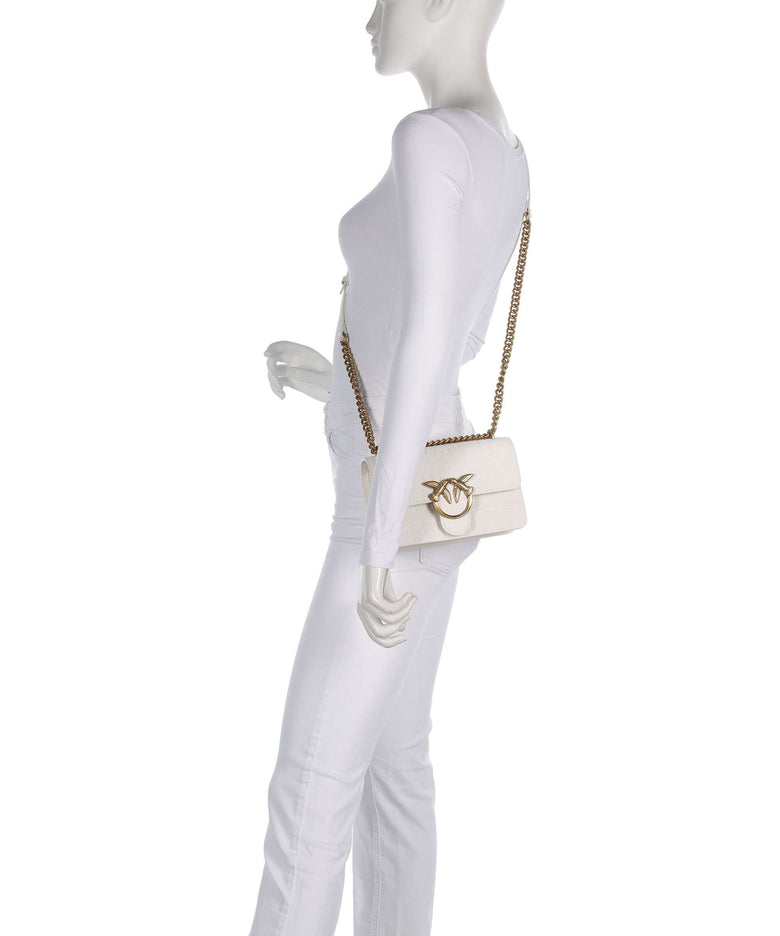 Pinko Love One Mini Shoulder bag bianco nembo/antique gold