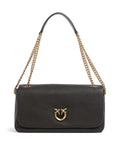 Pinko Click Soft Horizontal Chain Shoulder bag marrone marasca/antique gold
