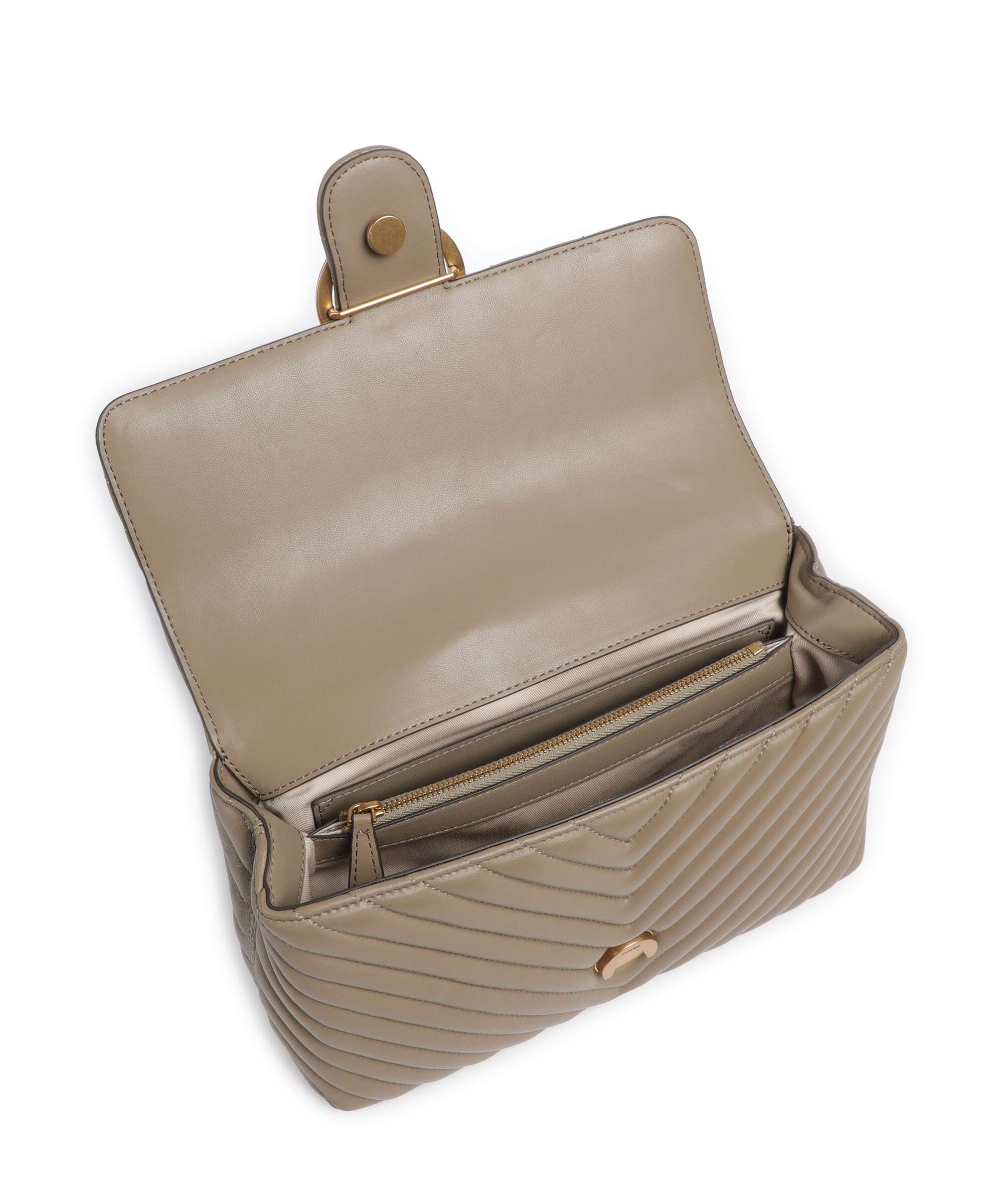 Pinko Love Lady Puff Classic Handbag grigio talpa/antique gold