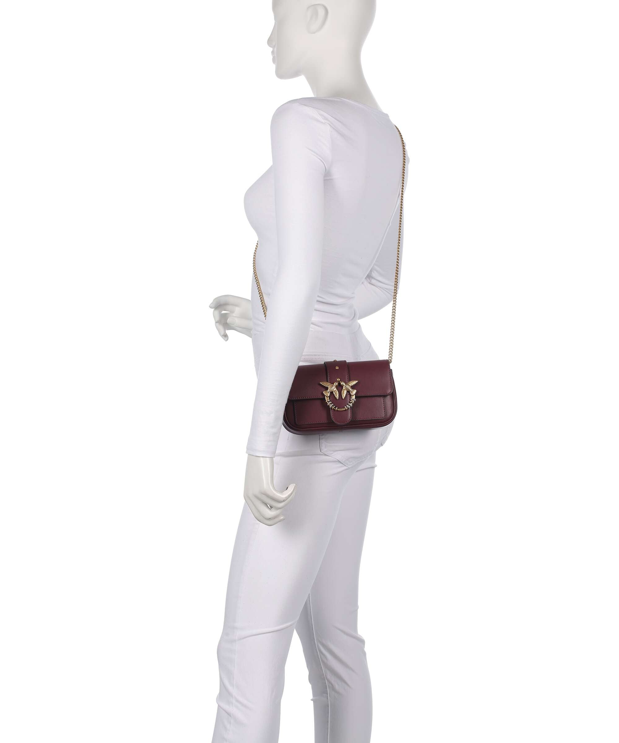 Pinko Love One Pocket New Buckle Crossbody bag ribes intenso/antique gold