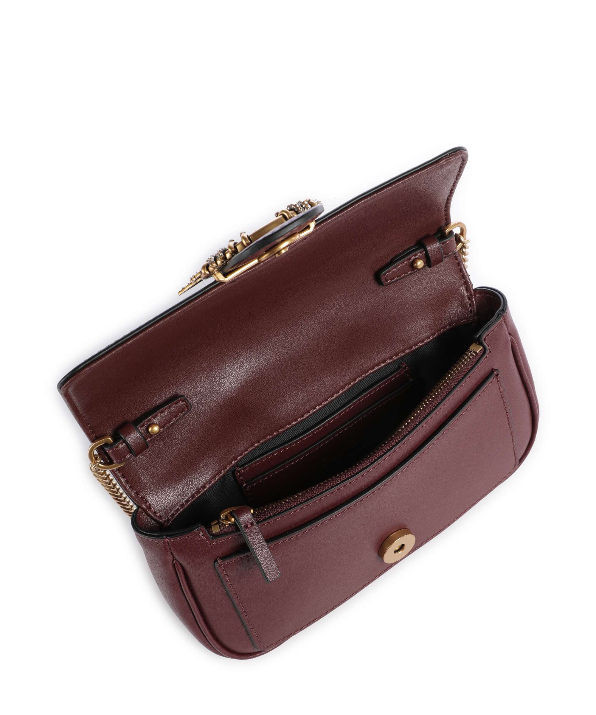Pinko Love One Pocket New Buckle Crossbody bag ribes intenso/antique gold
