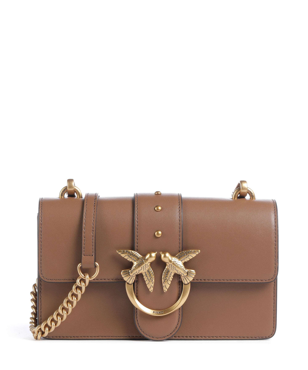Pinko Love One Mini Crossbody bag marrone cognac/antique gold