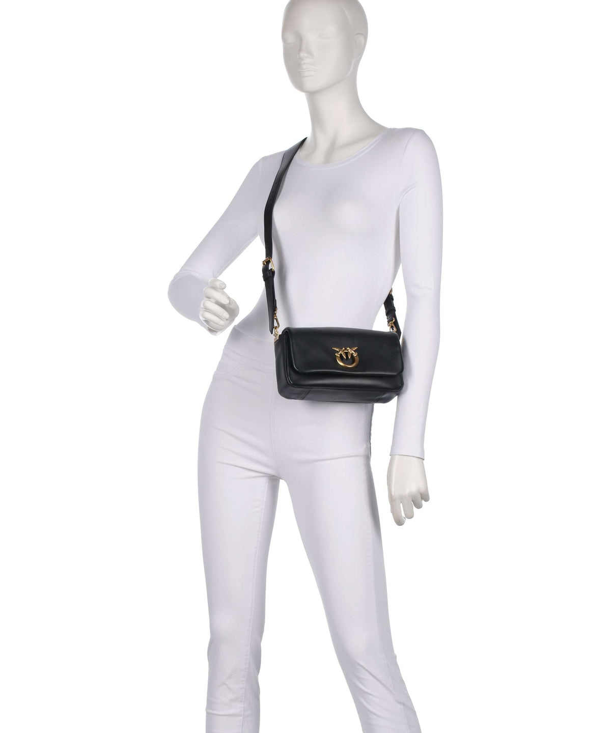 Pinko Click Soft Horizontal Mini Crossbody bag nero/antique gold