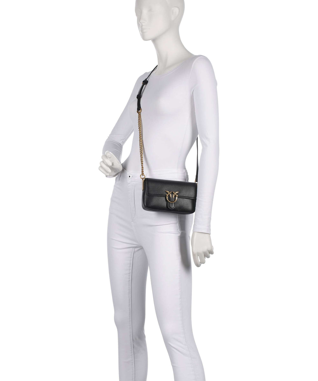 Pinko Love One Baby Slouchy Crossbody bag nero/antique gold