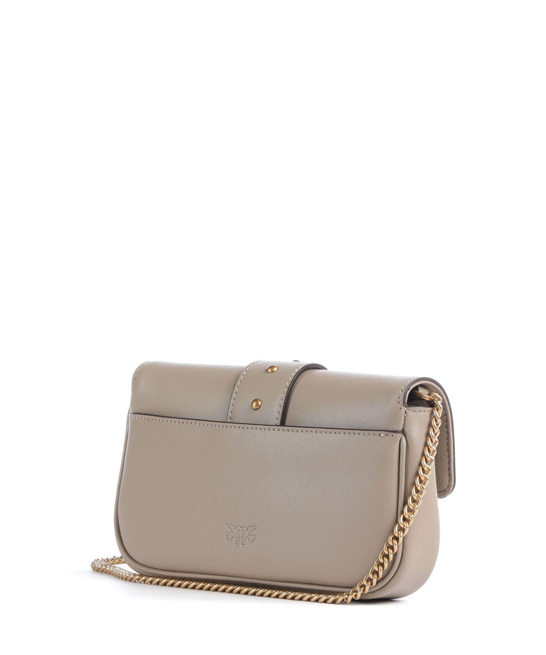 Pinko Love One Pocket Wallet grigio talpa/antique gold