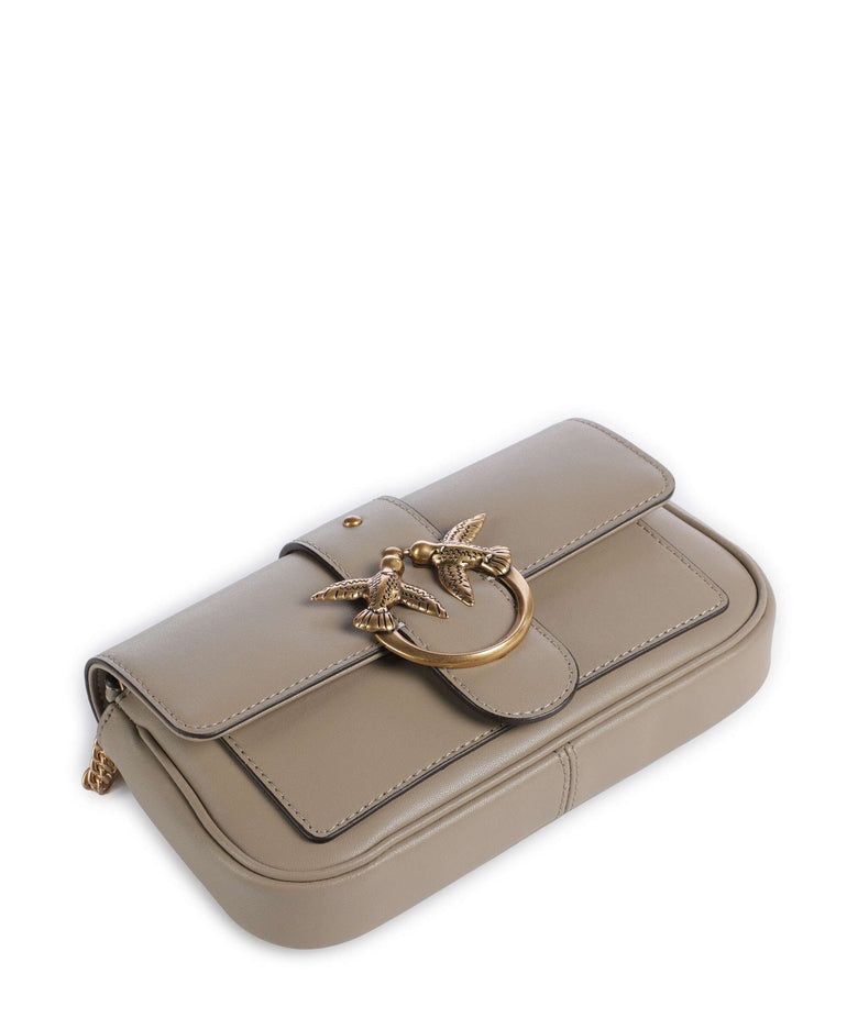 Pinko Love One Pocket Wallet grigio talpa/antique gold