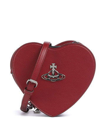 Vivienne Westwood Louise Heart Grain Crossover taske red