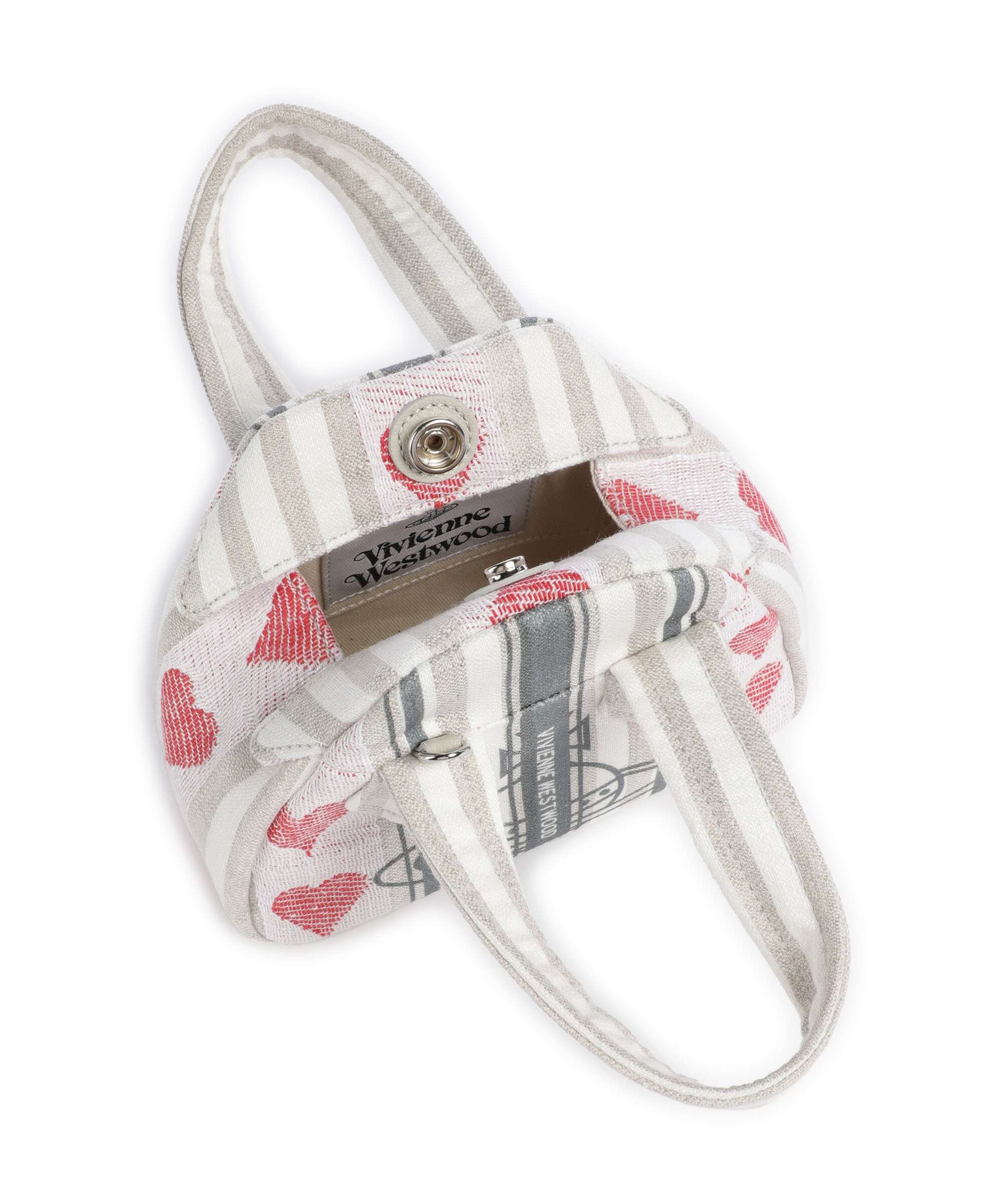 Vivienne Westwood Archive Linen Heart Stripes Mini Crossbody bag multicolour 