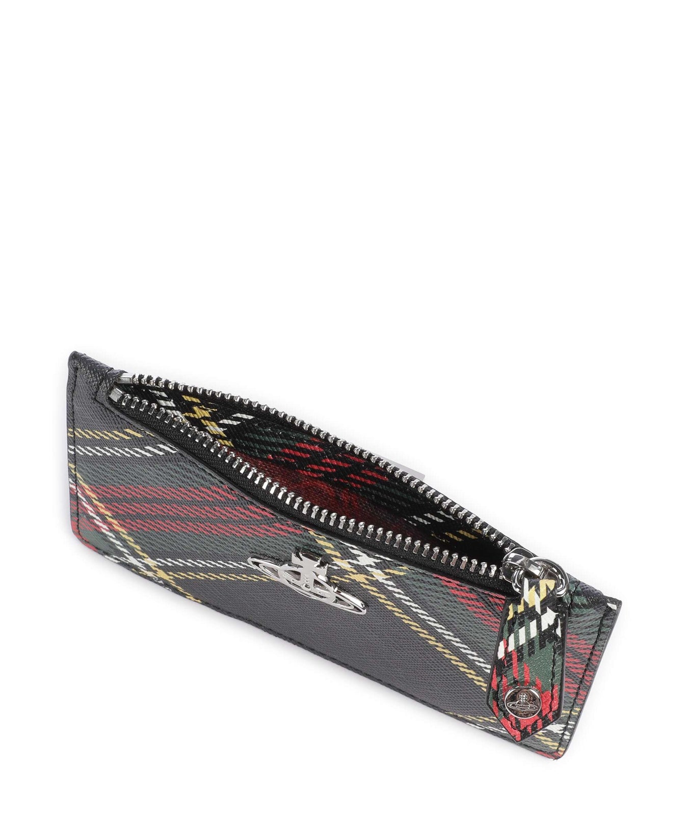 Vivienne Westwood Saffiano Printed Slim Credit card holder chelsea tartan