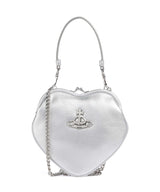 Vivienne Westwood Belle Heart Frame Re-Vegan Grain Skuldertaske silver