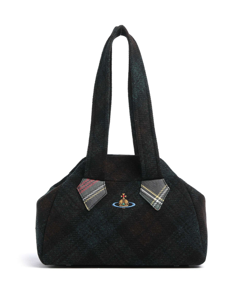Vivienne Westwood Archive Harris Tweed Check Medium Shoulder bag dark check
