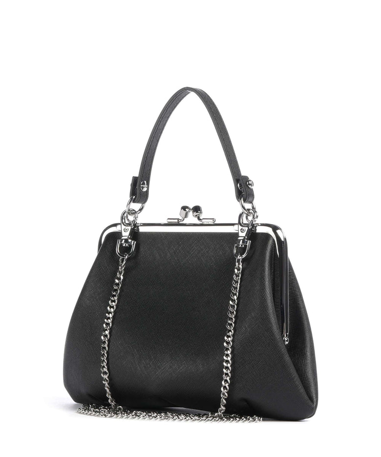 Vivienne Westwood Granny Frame Saffiano Handbag black