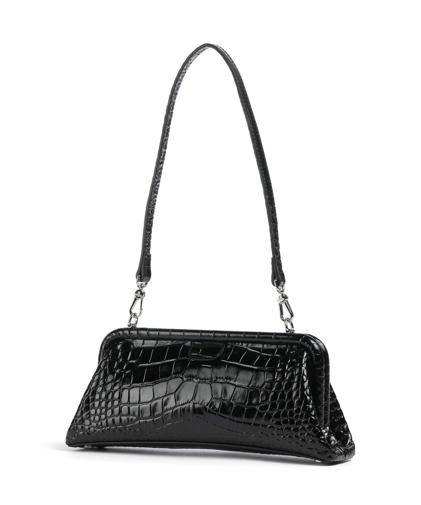 Vivienne Westwood Jane Frame Embossed Croc Shoulder bag black