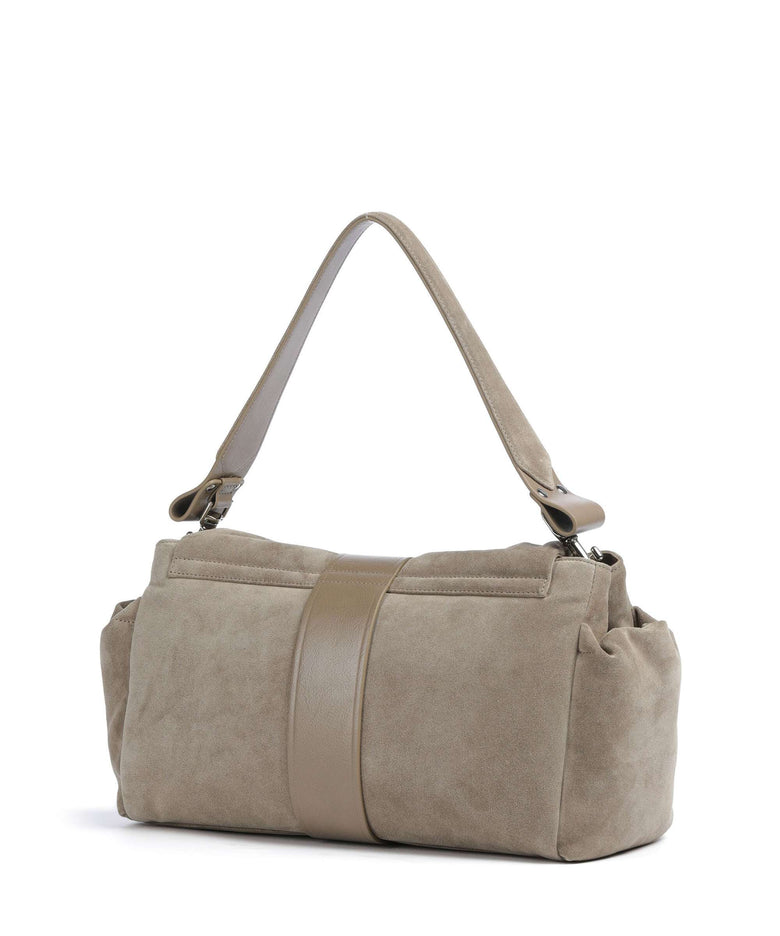 Vivienne Westwood Hazel Suede Treasure XL Shoulder bag stone