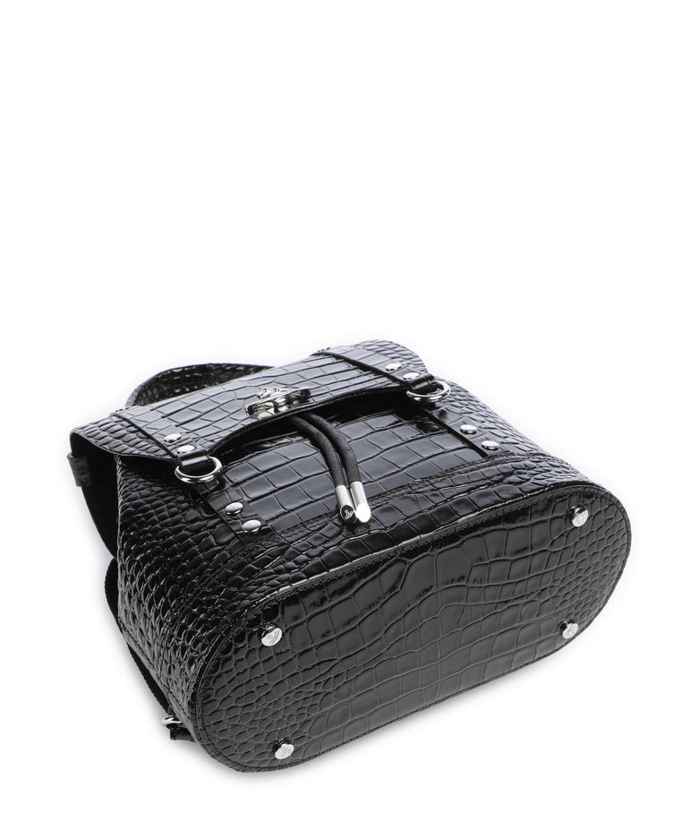Vivienne Westwood Max Embossed Croc Small Backpack black