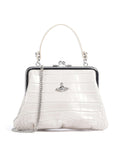 Vivienne Westwood Granny Frame Embossed Croc Handbag pearl white