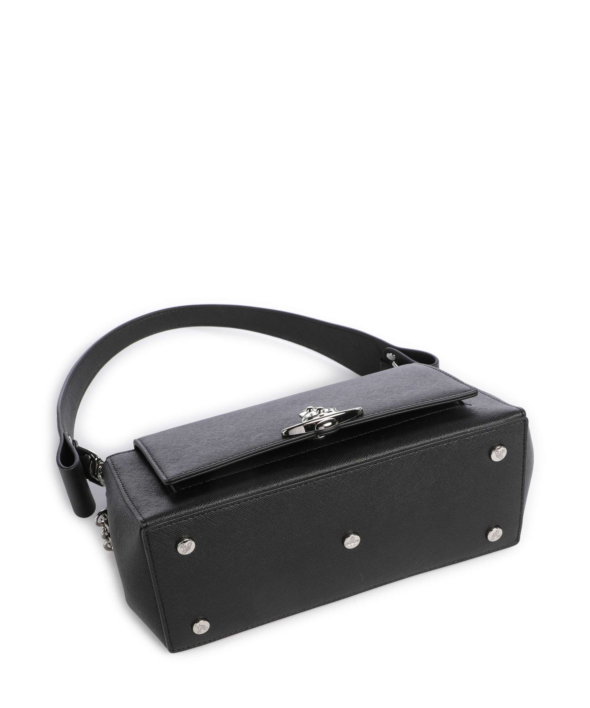Vivienne Westwood Hazel Saffiano Plain Medium Shoulder bag black