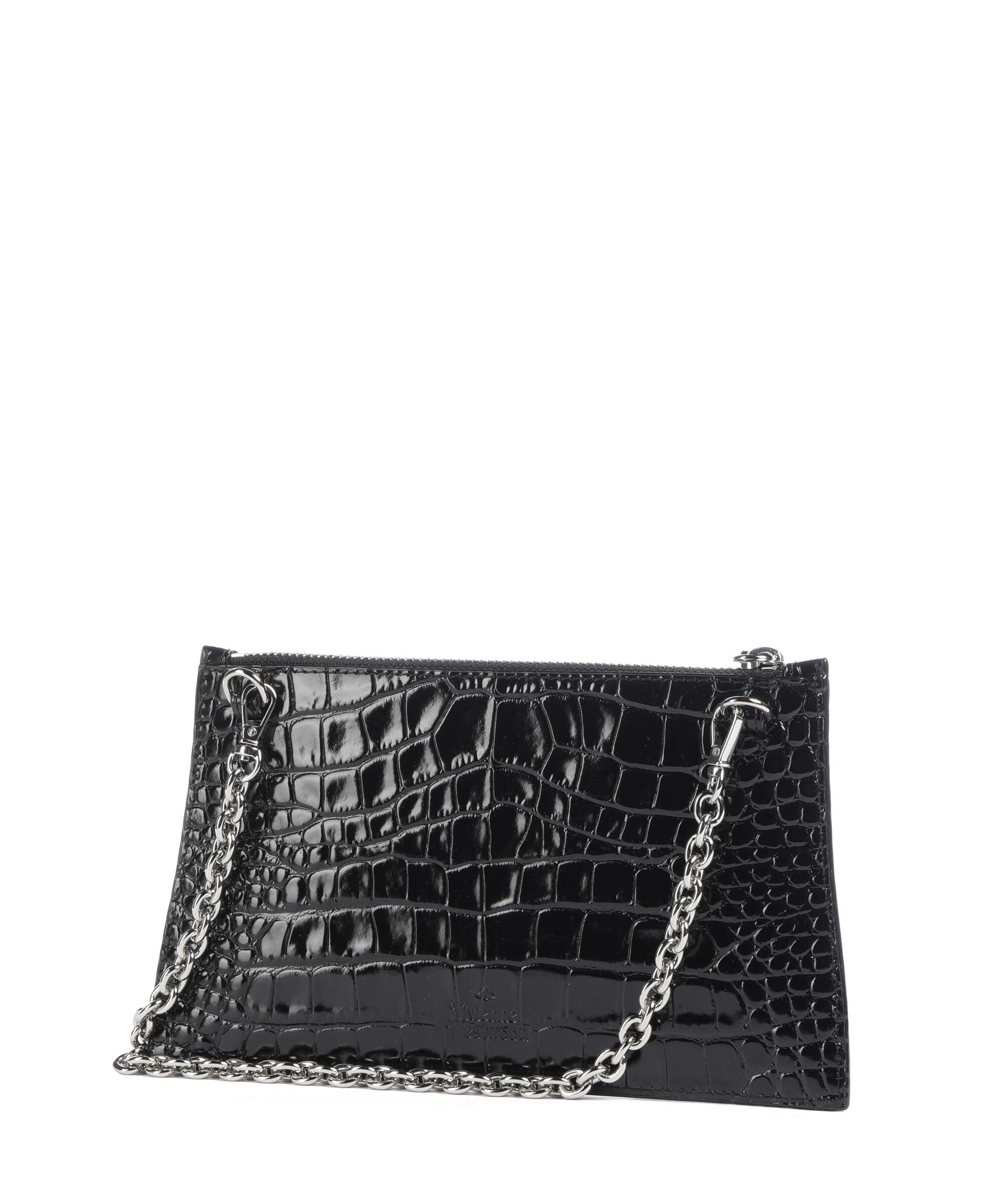 Vivienne Westwood Embossed Croc Small Clutch bag black