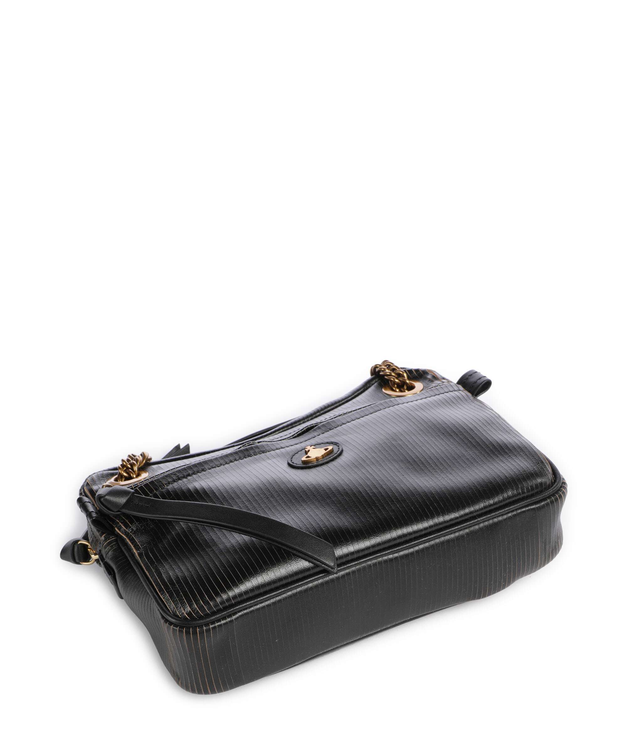 Vivienne Westwood Dolce Laser Line Medium Shoulder bag black/beige