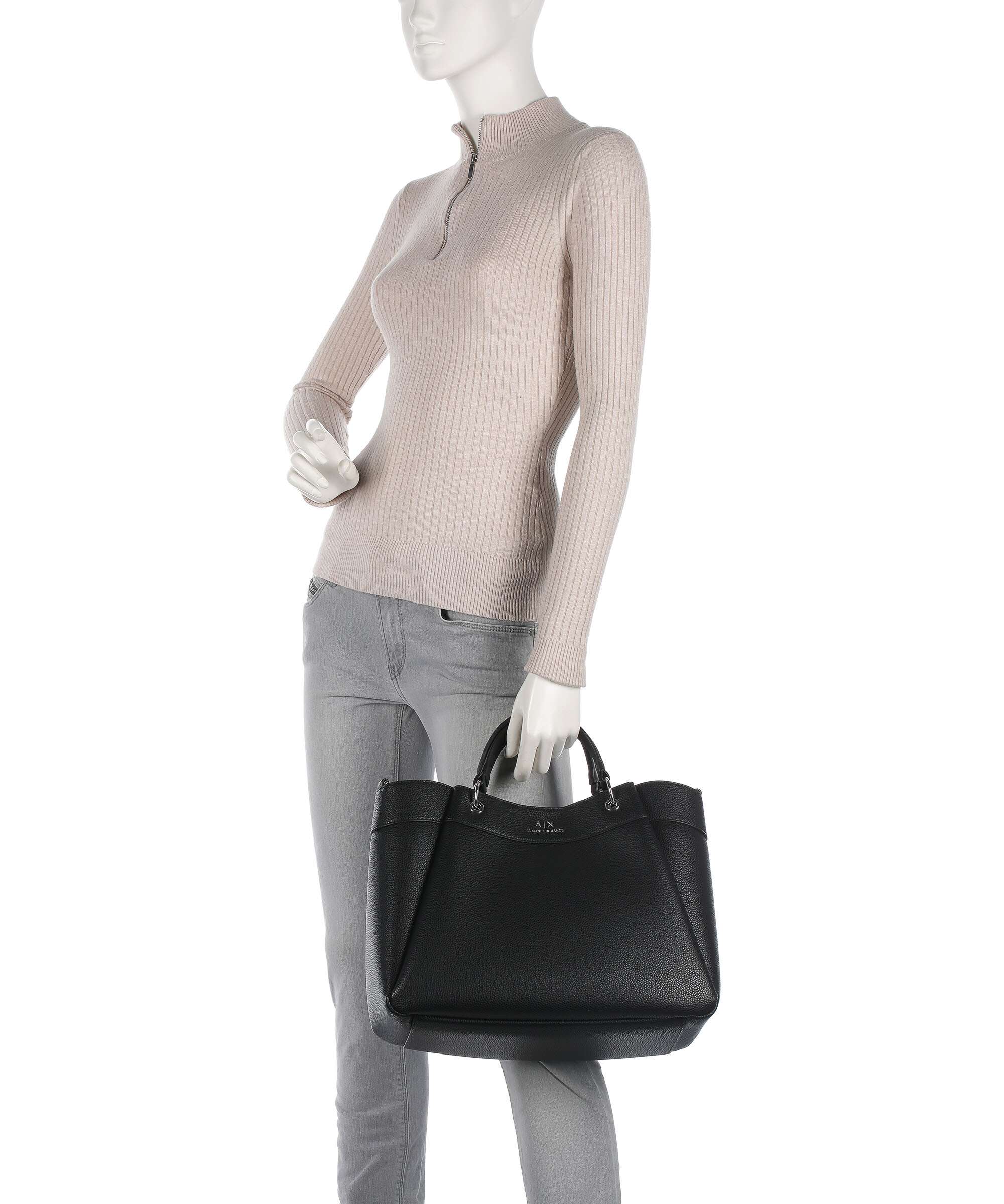 Armani Exchange Wave L Handbag nero