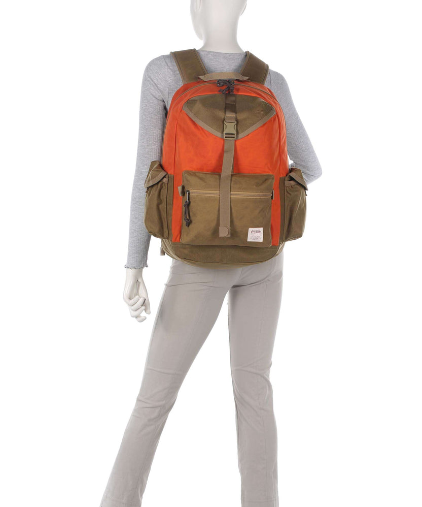 Filson Cordura Nylon Surveyor Backpack dark tan/flame