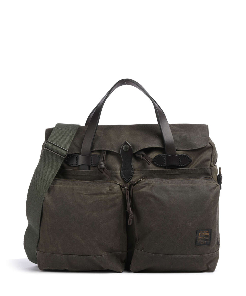 Filson Tin Cloth 24 Hour Briefcase otter green