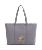 Love Moschino Denim Icon Shopper taske light blue