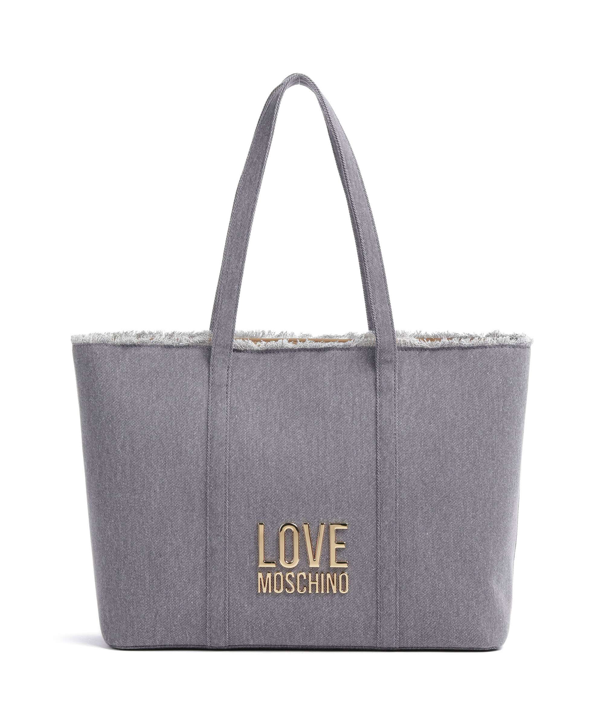 Love Moschino Denim Icon Tote bag light blue