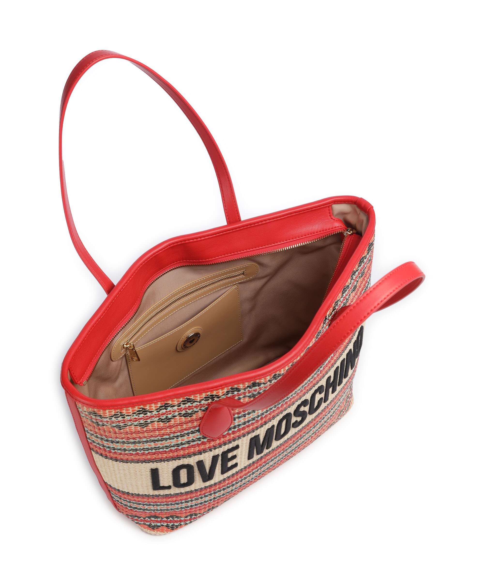 Love Moschino Sunset Stripes Tote bag multicolour/red