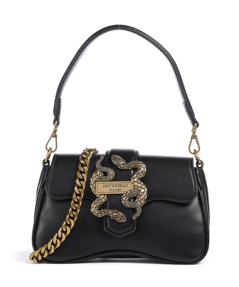 Just Cavalli Iconic Snakes Crossbody bag black