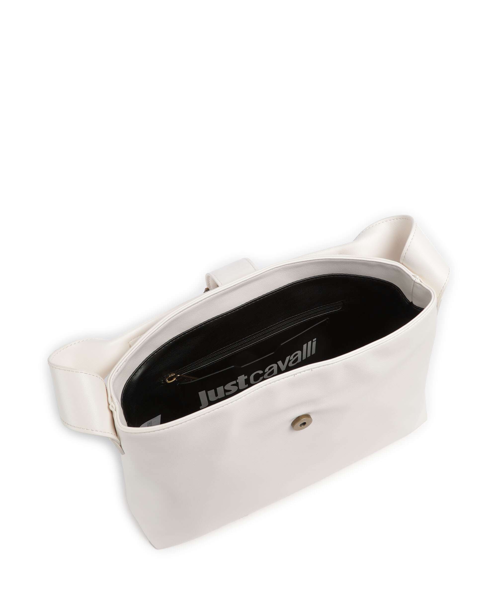 Just Cavalli Iconic Snakes Hobo bag white