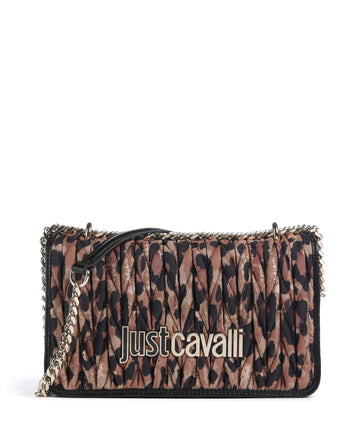 Just Cavalli Skuldertaske iconic leo print/black