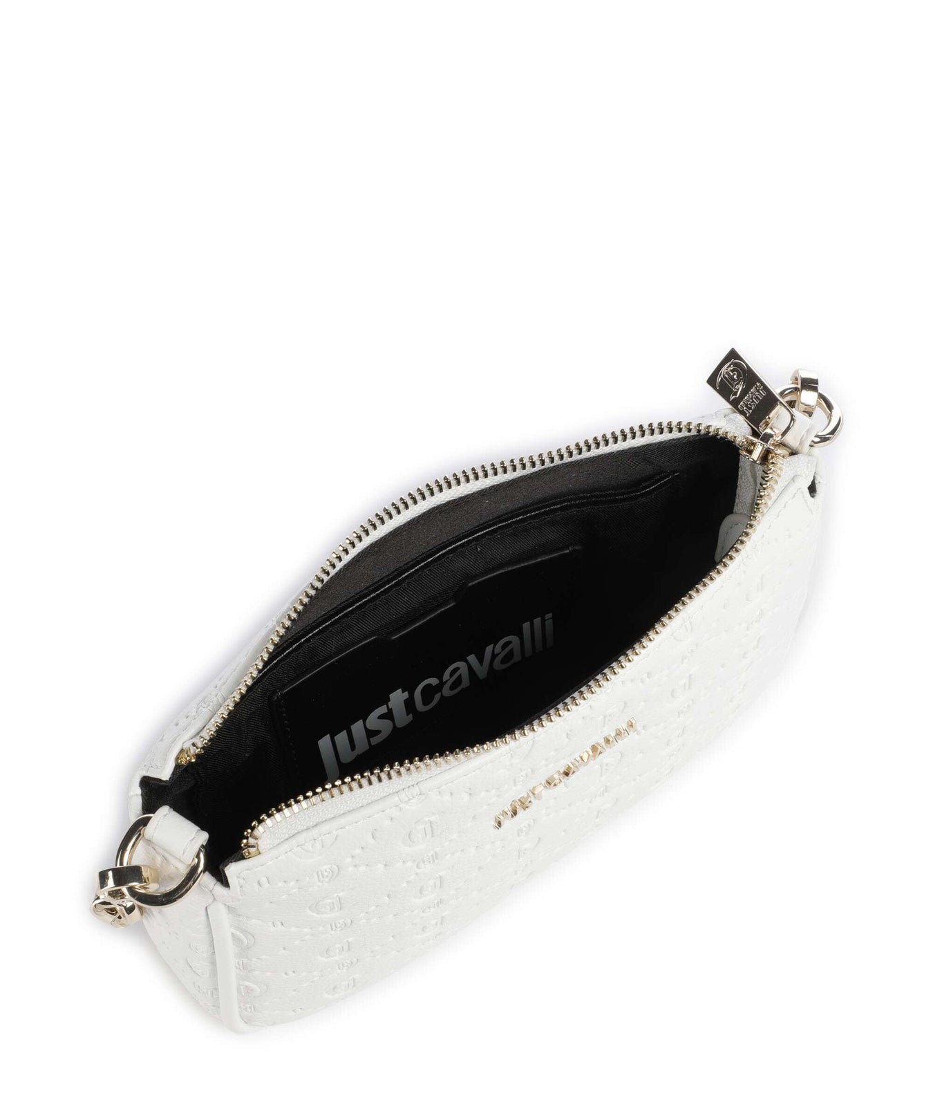 Just Cavalli All Over Gothic Shoulder bag white