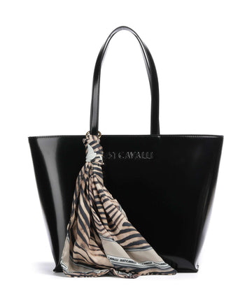 Just Cavalli Chain Foulard Shopper taske black