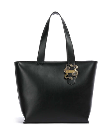 Just Cavalli Iconic Snakes Shopper taske black