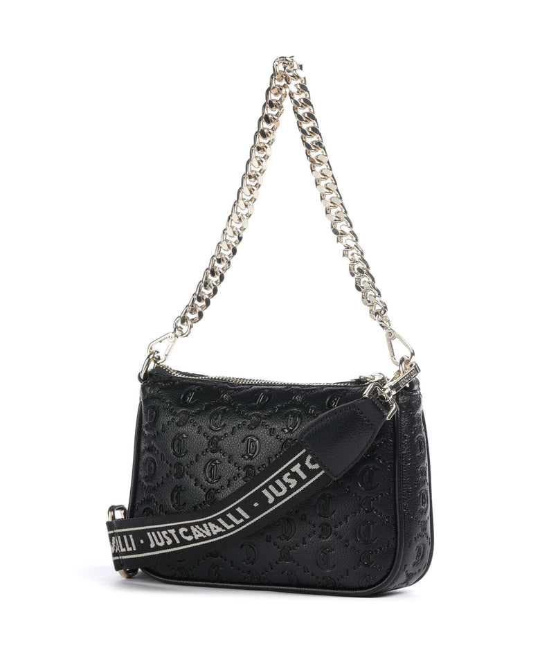 Just Cavalli All Over Gothic Shoulder bag black