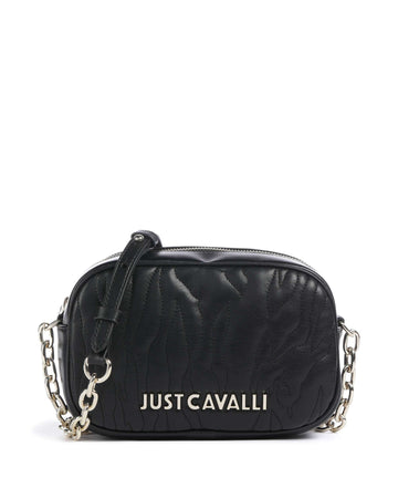 Just Cavalli Quilted Zebra Crossover taske black