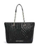 Just Cavalli Quilted Zebra Shopper taske black