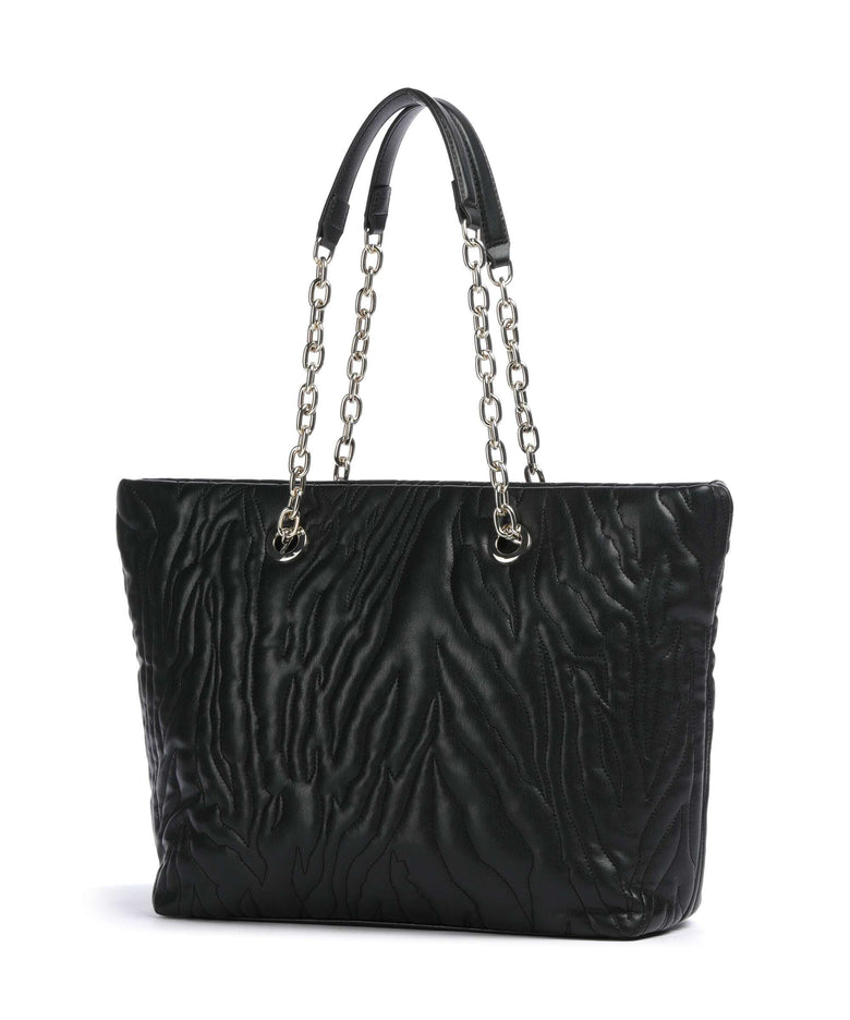 Just Cavalli Quilted Zebra Tote bag black