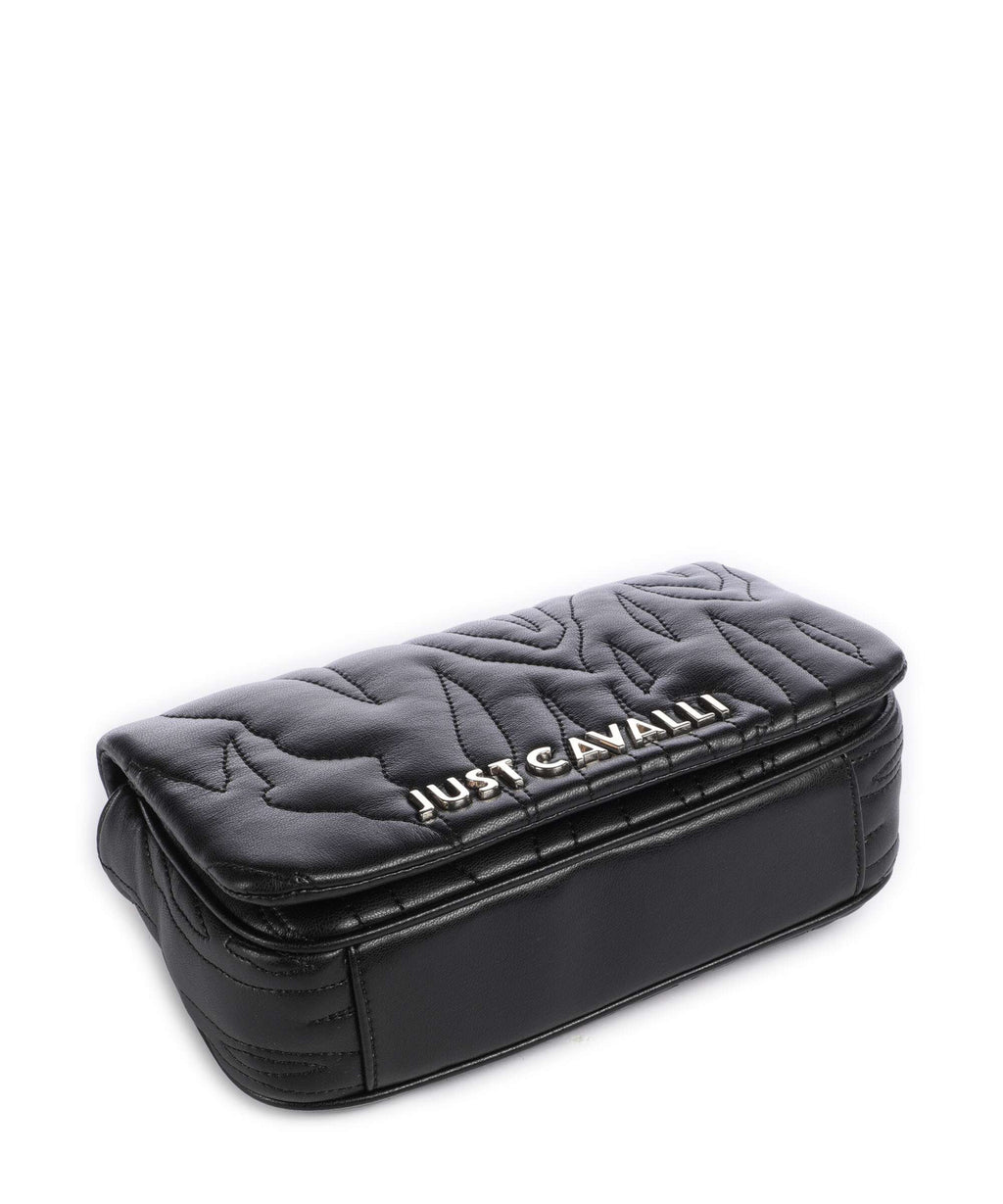Just Cavalli Quilted Zebra Shoulder bag black