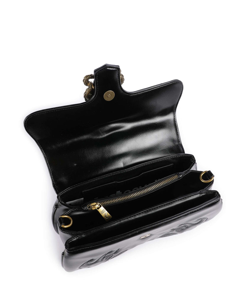 Just Cavalli Iconic Snakes Shoulder bag black
