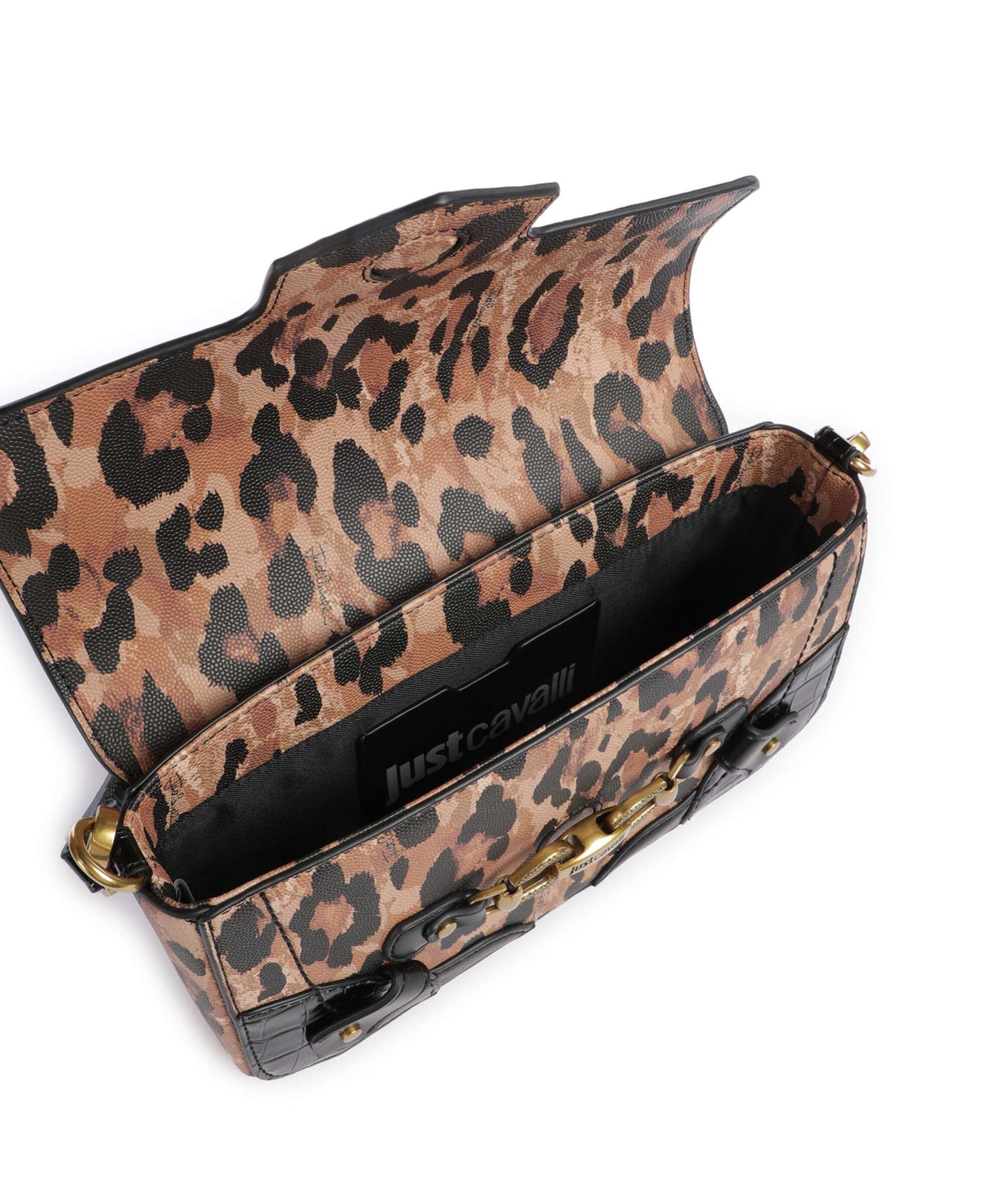 Just Cavalli Snake Bite Shoulder bag leo print/black