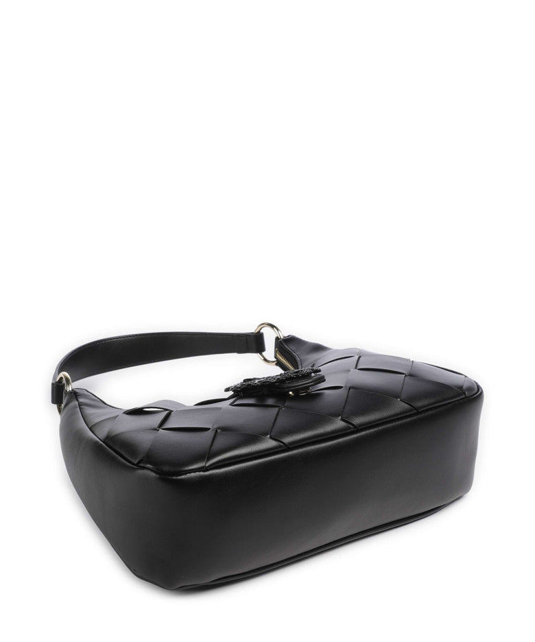 Just Cavalli Iconic Snakes Braided Shoulder bag black