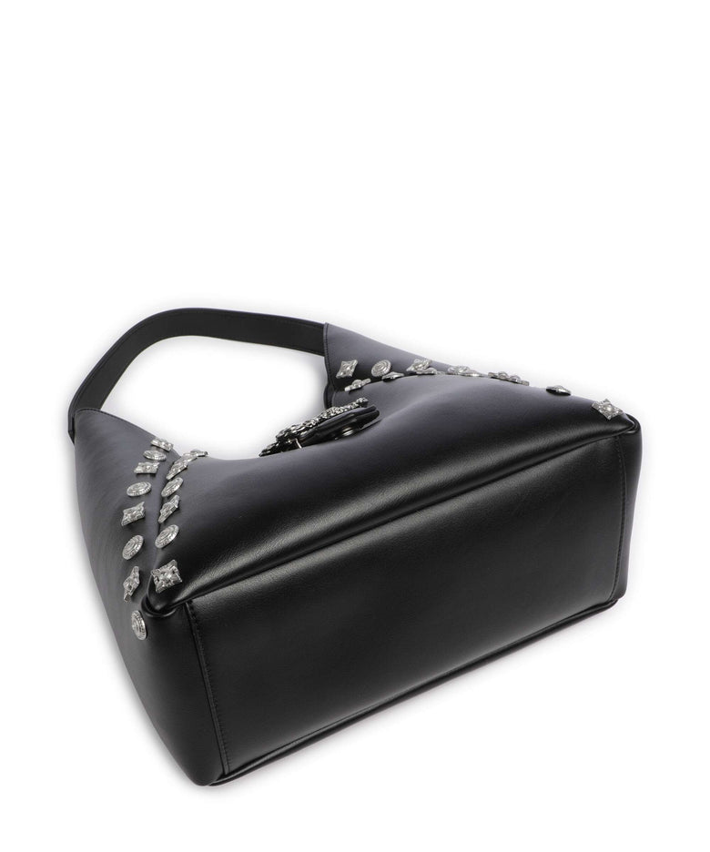 Just Cavalli Iconic Snakes Hobo bag black