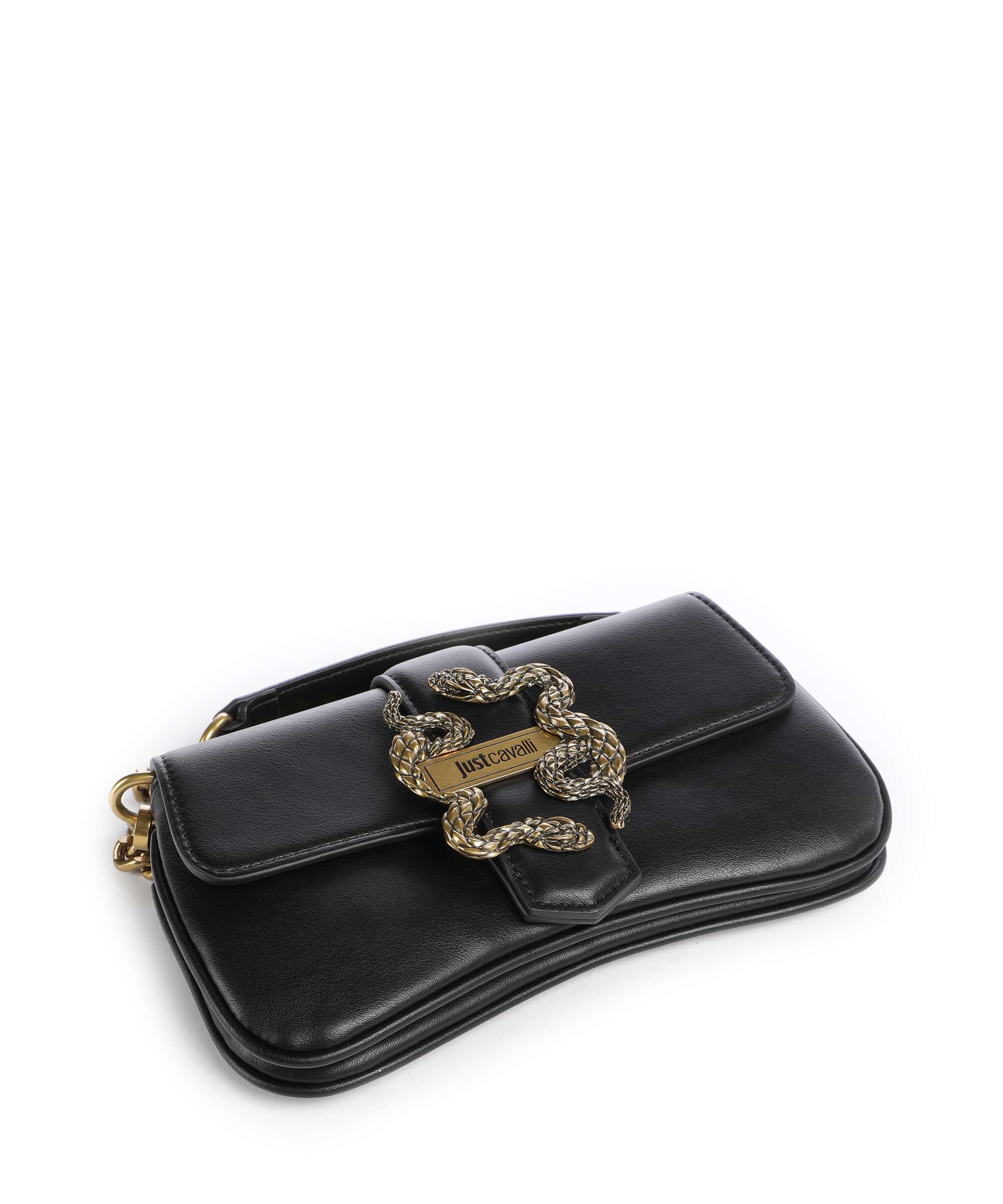 Just Cavalli Iconic Snakes Crossbody bag black